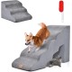 COSTWAY Dog Stairs 5 + 3 Steps, Non-Slip Dog Step Foam, 30 + 20 kg Load Capacity, Pet Stairs for Dogs Cats, Removable Cat Stairs, Dog Stairs for Sofa Bed, Washable Cover (Grey) COSTWAY Dog Stairs 5 + 3 Steps, Non-Slip Dog Step Foam, 30 + 20 kg Load Capacity, Pet Stairs for Dogs Cats, Removable Cat Stairs, Dog Stairs for Sofa Bed, Washable Cover (Grey)