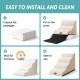 COZY KISS Dog Stairs for Small Dogs 40 cm, Pet Stairs for Couch Made of High Density Sponge, Dog Stairs Dog Ramp with Washable Cover and Non-Slip Base, 40 x 57 x 40 cm, 3 Steps, Grey COZY KISS Dog Stairs for Small Dogs 40 cm, Pet Stairs for Couch Made of High Density Sponge, Dog Stairs Dog Ramp with Washable Cover and Non-Slip Base, 40 x 57 x 40 cm, 3 Steps, Grey
