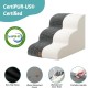 COZY KISS Dog Stairs for Small Dogs 40 cm, Pet Stairs for Couch Made of High Density Sponge, Dog Stairs Dog Ramp with Washable Cover and Non-Slip Base, 40 x 57 x 40 cm, 3 Steps, Grey COZY KISS Dog Stairs for Small Dogs 40 cm, Pet Stairs for Couch Made of High Density Sponge, Dog Stairs Dog Ramp with Washable Cover and Non-Slip Base, 40 x 57 x 40 cm, 3 Steps, Grey