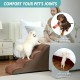 COZY KISS Dog Stairs for Small Dogs 40 cm, Pet Stairs for Couch Made of High Density Sponge, Dog Stairs Dog Ramp with Washable Cover and Non-Slip Base, 40 x 57 x 40 cm, 3 Steps, Grey COZY KISS Dog Stairs for Small Dogs 40 cm, Pet Stairs for Couch Made of High Density Sponge, Dog Stairs Dog Ramp with Washable Cover and Non-Slip Base, 40 x 57 x 40 cm, 3 Steps, Grey