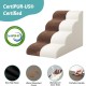 COZY KISS Dog Stairs for Small Dogs 40 cm, Pet Stairs for Couch Made of High Density Sponge, Dog Stairs Dog Ramp with Washable Cover and Non-Slip Base, 40 x 57 x 40 cm, 3 Steps, Grey COZY KISS Dog Stairs for Small Dogs 40 cm, Pet Stairs for Couch Made of High Density Sponge, Dog Stairs Dog Ramp with Washable Cover and Non-Slip Base, 40 x 57 x 40 cm, 3 Steps, Grey