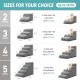 COZY KISS Dog Stairs for Small Dogs 40 cm, Pet Stairs for Couch Made of High Density Sponge, Dog Stairs Dog Ramp with Washable Cover and Non-Slip Base, 40 x 57 x 40 cm, 3 Steps, Grey COZY KISS Dog Stairs for Small Dogs 40 cm, Pet Stairs for Couch Made of High Density Sponge, Dog Stairs Dog Ramp with Washable Cover and Non-Slip Base, 40 x 57 x 40 cm, 3 Steps, Grey