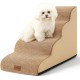 COZY KISS Dog Stairs for Small Dogs 40 cm, Pet Stairs for Couch Made of High Density Sponge, Dog Stairs Dog Ramp with Washable Cover and Non-Slip Base, 40 x 57 x 40 cm, 3 Steps, Grey COZY KISS Dog Stairs for Small Dogs 40 cm, Pet Stairs for Couch Made of High Density Sponge, Dog Stairs Dog Ramp with Washable Cover and Non-Slip Base, 40 x 57 x 40 cm, 3 Steps, Grey