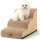 COZY KISS Dog Stairs for Small Dogs 40 cm, Pet Stairs for Couch Made of High Density Sponge, Dog Stairs Dog Ramp with Washable Cover and Non-Slip Base, 40 x 57 x 40 cm, 3 Steps, Grey COZY KISS Dog Stairs for Small Dogs 40 cm, Pet Stairs for Couch Made of High Density Sponge, Dog Stairs Dog Ramp with Washable Cover and Non-Slip Base, 40 x 57 x 40 cm, 3 Steps, Grey