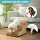 COZY KISS Dog Stairs for Small Dogs 40 cm, Pet Stairs for Couch Made of High Density Sponge, Dog Stairs Dog Ramp with Washable Cover and Non-Slip Base, 40 x 57 x 40 cm, 3 Steps, Grey COZY KISS Dog Stairs for Small Dogs 40 cm, Pet Stairs for Couch Made of High Density Sponge, Dog Stairs Dog Ramp with Washable Cover and Non-Slip Base, 40 x 57 x 40 cm, 3 Steps, Grey