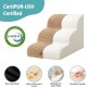 COZY KISS Dog Stairs for Small Dogs 40 cm, Pet Stairs for Couch Made of High Density Sponge, Dog Stairs Dog Ramp with Washable Cover and Non-Slip Base, 40 x 57 x 40 cm, 3 Steps, Grey COZY KISS Dog Stairs for Small Dogs 40 cm, Pet Stairs for Couch Made of High Density Sponge, Dog Stairs Dog Ramp with Washable Cover and Non-Slip Base, 40 x 57 x 40 cm, 3 Steps, Grey
