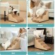 COZY KISS Dog Stairs for Small Dogs 40 cm, Pet Stairs for Couch Made of High Density Sponge, Dog Stairs Dog Ramp with Washable Cover and Non-Slip Base, 40 x 57 x 40 cm, 3 Steps, Grey COZY KISS Dog Stairs for Small Dogs 40 cm, Pet Stairs for Couch Made of High Density Sponge, Dog Stairs Dog Ramp with Washable Cover and Non-Slip Base, 40 x 57 x 40 cm, 3 Steps, Grey