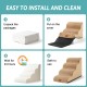 COZY KISS Dog Stairs for Small Dogs 40 cm, Pet Stairs for Couch Made of High Density Sponge, Dog Stairs Dog Ramp with Washable Cover and Non-Slip Base, 40 x 57 x 40 cm, 3 Steps, Grey COZY KISS Dog Stairs for Small Dogs 40 cm, Pet Stairs for Couch Made of High Density Sponge, Dog Stairs Dog Ramp with Washable Cover and Non-Slip Base, 40 x 57 x 40 cm, 3 Steps, Grey