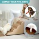 COZY KISS Dog Stairs for Small Dogs 40 cm, Pet Stairs for Couch Made of High Density Sponge, Dog Stairs Dog Ramp with Washable Cover and Non-Slip Base, 40 x 57 x 40 cm, 3 Steps, Grey COZY KISS Dog Stairs for Small Dogs 40 cm, Pet Stairs for Couch Made of High Density Sponge, Dog Stairs Dog Ramp with Washable Cover and Non-Slip Base, 40 x 57 x 40 cm, 3 Steps, Grey