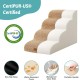 COZY KISS Dog Stairs for Small Dogs 40 cm, Pet Stairs for Couch Made of High Density Sponge, Dog Stairs Dog Ramp with Washable Cover and Non-Slip Base, 40 x 57 x 40 cm, 3 Steps, Grey COZY KISS Dog Stairs for Small Dogs 40 cm, Pet Stairs for Couch Made of High Density Sponge, Dog Stairs Dog Ramp with Washable Cover and Non-Slip Base, 40 x 57 x 40 cm, 3 Steps, Grey