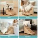 COZY KISS Dog Stairs for Small Dogs 40 cm, Pet Stairs for Couch Made of High Density Sponge, Dog Stairs Dog Ramp with Washable Cover and Non-Slip Base, 40 x 57 x 40 cm, 3 Steps, Grey COZY KISS Dog Stairs for Small Dogs 40 cm, Pet Stairs for Couch Made of High Density Sponge, Dog Stairs Dog Ramp with Washable Cover and Non-Slip Base, 40 x 57 x 40 cm, 3 Steps, Grey