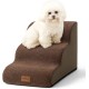COZY KISS Dog Stairs for Small Dogs 40 cm, Pet Stairs for Couch Made of High Density Sponge, Dog Stairs Dog Ramp with Washable Cover and Non-Slip Base, 40 x 57 x 40 cm, 3 Steps, Grey COZY KISS Dog Stairs for Small Dogs 40 cm, Pet Stairs for Couch Made of High Density Sponge, Dog Stairs Dog Ramp with Washable Cover and Non-Slip Base, 40 x 57 x 40 cm, 3 Steps, Grey