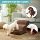COZY KISS Dog Stairs for Small Dogs 40 cm, Pet Stairs for Couch Made of High Density Sponge, Dog Stairs Dog Ramp with Washable Cover and Non-Slip Base, 40 x 57 x 40 cm, 3 Steps, Grey COZY KISS Dog Stairs for Small Dogs 40 cm, Pet Stairs for Couch Made of High Density Sponge, Dog Stairs Dog Ramp with Washable Cover and Non-Slip Base, 40 x 57 x 40 cm, 3 Steps, Grey