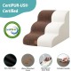 COZY KISS Dog Stairs for Small Dogs 40 cm, Pet Stairs for Couch Made of High Density Sponge, Dog Stairs Dog Ramp with Washable Cover and Non-Slip Base, 40 x 57 x 40 cm, 3 Steps, Grey COZY KISS Dog Stairs for Small Dogs 40 cm, Pet Stairs for Couch Made of High Density Sponge, Dog Stairs Dog Ramp with Washable Cover and Non-Slip Base, 40 x 57 x 40 cm, 3 Steps, Grey
