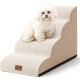 COZY KISS Dog Stairs for Small Dogs 40 cm, Pet Stairs for Couch Made of High Density Sponge, Dog Stairs Dog Ramp with Washable Cover and Non-Slip Base, 40 x 57 x 40 cm, 3 Steps, Grey COZY KISS Dog Stairs for Small Dogs 40 cm, Pet Stairs for Couch Made of High Density Sponge, Dog Stairs Dog Ramp with Washable Cover and Non-Slip Base, 40 x 57 x 40 cm, 3 Steps, Grey