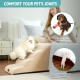 COZY KISS Dog Stairs for Small Dogs 40 cm, Pet Stairs for Couch Made of High Density Sponge, Dog Stairs Dog Ramp with Washable Cover and Non-Slip Base, 40 x 57 x 40 cm, 3 Steps, Grey COZY KISS Dog Stairs for Small Dogs 40 cm, Pet Stairs for Couch Made of High Density Sponge, Dog Stairs Dog Ramp with Washable Cover and Non-Slip Base, 40 x 57 x 40 cm, 3 Steps, Grey