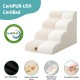 COZY KISS Dog Stairs for Small Dogs 40 cm, Pet Stairs for Couch Made of High Density Sponge, Dog Stairs Dog Ramp with Washable Cover and Non-Slip Base, 40 x 57 x 40 cm, 3 Steps, Grey COZY KISS Dog Stairs for Small Dogs 40 cm, Pet Stairs for Couch Made of High Density Sponge, Dog Stairs Dog Ramp with Washable Cover and Non-Slip Base, 40 x 57 x 40 cm, 3 Steps, Grey