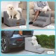 COZY KISS Dog Stairs for Small Dogs 40 cm, Pet Stairs for Couch Made of High Density Sponge, Dog Stairs Dog Ramp with Washable Cover and Non-Slip Base, 40 x 57 x 40 cm, 3 Steps, Grey COZY KISS Dog Stairs for Small Dogs 40 cm, Pet Stairs for Couch Made of High Density Sponge, Dog Stairs Dog Ramp with Washable Cover and Non-Slip Base, 40 x 57 x 40 cm, 3 Steps, Grey