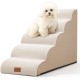 COZY KISS Dog Stairs for Small Dogs 40 cm, Pet Stairs for Couch Made of High Density Sponge, Dog Stairs Dog Ramp with Washable Cover and Non-Slip Base, 40 x 57 x 40 cm, 3 Steps, Grey COZY KISS Dog Stairs for Small Dogs 40 cm, Pet Stairs for Couch Made of High Density Sponge, Dog Stairs Dog Ramp with Washable Cover and Non-Slip Base, 40 x 57 x 40 cm, 3 Steps, Grey