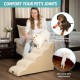 COZY KISS Dog Stairs for Small Dogs 40 cm, Pet Stairs for Couch Made of High Density Sponge, Dog Stairs Dog Ramp with Washable Cover and Non-Slip Base, 40 x 57 x 40 cm, 3 Steps, Grey COZY KISS Dog Stairs for Small Dogs 40 cm, Pet Stairs for Couch Made of High Density Sponge, Dog Stairs Dog Ramp with Washable Cover and Non-Slip Base, 40 x 57 x 40 cm, 3 Steps, Grey