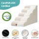 COZY KISS Dog Stairs for Small Dogs 40 cm, Pet Stairs for Couch Made of High Density Sponge, Dog Stairs Dog Ramp with Washable Cover and Non-Slip Base, 40 x 57 x 40 cm, 3 Steps, Grey COZY KISS Dog Stairs for Small Dogs 40 cm, Pet Stairs for Couch Made of High Density Sponge, Dog Stairs Dog Ramp with Washable Cover and Non-Slip Base, 40 x 57 x 40 cm, 3 Steps, Grey