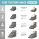 COZY KISS Dog Stairs for Small Dogs 40 cm, Pet Stairs for Couch Made of High Density Sponge, Dog Stairs Dog Ramp with Washable Cover and Non-Slip Base, 40 x 57 x 40 cm, 3 Steps, Grey COZY KISS Dog Stairs for Small Dogs 40 cm, Pet Stairs for Couch Made of High Density Sponge, Dog Stairs Dog Ramp with Washable Cover and Non-Slip Base, 40 x 57 x 40 cm, 3 Steps, Grey