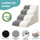 COZY KISS Dog Stairs for Small Dogs 40 cm, Pet Stairs for Couch Made of High Density Sponge, Dog Stairs Dog Ramp with Washable Cover and Non-Slip Base, 40 x 57 x 40 cm, 3 Steps, Grey COZY KISS Dog Stairs for Small Dogs 40 cm, Pet Stairs for Couch Made of High Density Sponge, Dog Stairs Dog Ramp with Washable Cover and Non-Slip Base, 40 x 57 x 40 cm, 3 Steps, Grey
