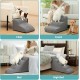 COZY KISS Dog Stairs for Small Dogs 40 cm, Pet Stairs for Couch Made of High Density Sponge, Dog Stairs Dog Ramp with Washable Cover and Non-Slip Base, 40 x 57 x 40 cm, 3 Steps, Grey COZY KISS Dog Stairs for Small Dogs 40 cm, Pet Stairs for Couch Made of High Density Sponge, Dog Stairs Dog Ramp with Washable Cover and Non-Slip Base, 40 x 57 x 40 cm, 3 Steps, Grey