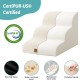 COZY KISS Dog Stairs for Small Dogs 40 cm, Pet Stairs for Couch Made of High Density Sponge, Dog Stairs Dog Ramp with Washable Cover and Non-Slip Base, 40 x 57 x 40 cm, 3 Steps, Grey COZY KISS Dog Stairs for Small Dogs 40 cm, Pet Stairs for Couch Made of High Density Sponge, Dog Stairs Dog Ramp with Washable Cover and Non-Slip Base, 40 x 57 x 40 cm, 3 Steps, Grey