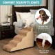 COZY KISS Dog Stairs for Small Dogs 40 cm, Pet Stairs for Couch Made of High Density Sponge, Dog Stairs Dog Ramp with Washable Cover and Non-Slip Base, 40 x 57 x 40 cm, 3 Steps, Grey COZY KISS Dog Stairs for Small Dogs 40 cm, Pet Stairs for Couch Made of High Density Sponge, Dog Stairs Dog Ramp with Washable Cover and Non-Slip Base, 40 x 57 x 40 cm, 3 Steps, Grey