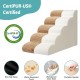 COZY KISS Dog Stairs for Small Dogs 40 cm, Pet Stairs for Couch Made of High Density Sponge, Dog Stairs Dog Ramp with Washable Cover and Non-Slip Base, 40 x 57 x 40 cm, 3 Steps, Grey COZY KISS Dog Stairs for Small Dogs 40 cm, Pet Stairs for Couch Made of High Density Sponge, Dog Stairs Dog Ramp with Washable Cover and Non-Slip Base, 40 x 57 x 40 cm, 3 Steps, Grey