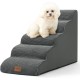 COZY KISS Dog Stairs for Small Dogs 40 cm, Pet Stairs for Couch Made of High Density Sponge, Dog Stairs Dog Ramp with Washable Cover and Non-Slip Base, 40 x 57 x 40 cm, 3 Steps, Grey COZY KISS Dog Stairs for Small Dogs 40 cm, Pet Stairs for Couch Made of High Density Sponge, Dog Stairs Dog Ramp with Washable Cover and Non-Slip Base, 40 x 57 x 40 cm, 3 Steps, Grey