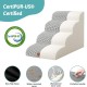 COZY KISS Dog Stairs for Small Dogs 40 cm, Pet Stairs for Couch Made of High Density Sponge, Dog Stairs Dog Ramp with Washable Cover and Non-Slip Base, 40 x 57 x 40 cm, 3 Steps, Grey COZY KISS Dog Stairs for Small Dogs 40 cm, Pet Stairs for Couch Made of High Density Sponge, Dog Stairs Dog Ramp with Washable Cover and Non-Slip Base, 40 x 57 x 40 cm, 3 Steps, Grey