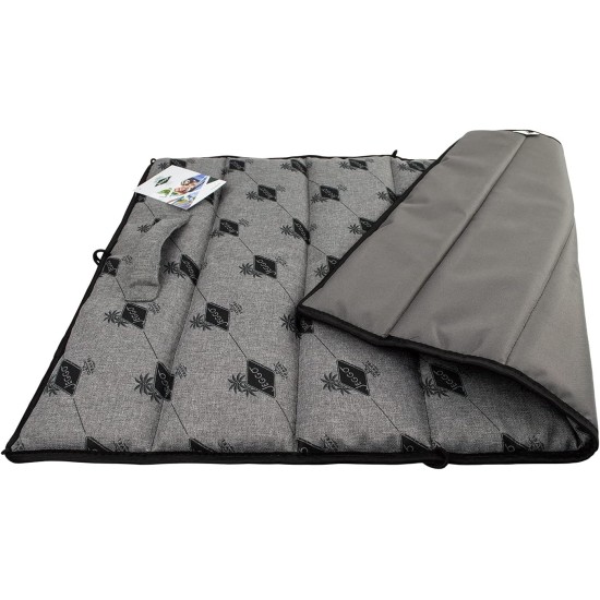 Cannes Dog Mat, Compact and Rollable Mat with Carry Handle, for Dogs and Family, Ideal for Travel, Water-Repellent on One Side, Made in EU (Large, Grey) Cannes Dog Mat, Compact and Rollable Mat with Carry Handle, for Dogs and Family, Ideal for Travel, Water-Repellent on One Side, Made in EU (Large, Grey)