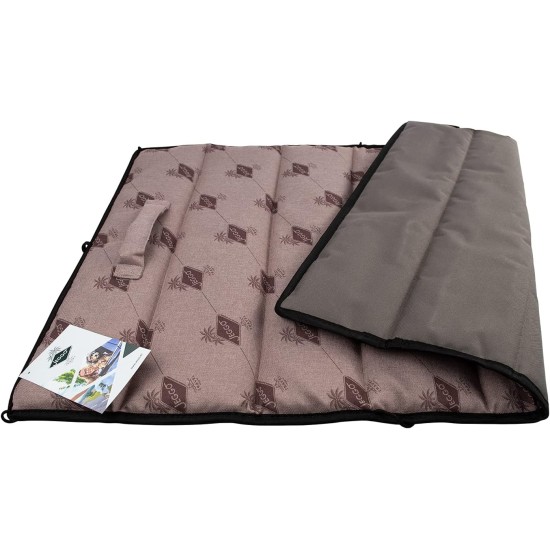 Cannes Dog Mat, Compact and Rollable Mat with Carry Handle, for Dogs and Family, Ideal for Travel, Water-Repellent on One Side, Made in EU (Large, Grey) Cannes Dog Mat, Compact and Rollable Mat with Carry Handle, for Dogs and Family, Ideal for Travel, Water-Repellent on One Side, Made in EU (Large, Grey)