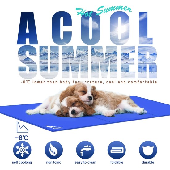 Cushion for Dogs 81 x 96 cm, Dog Mats, Cooling Mat for Dogs Cats, Dog Beds, Cat Beds, Cooling Pad for Pets, Cooling Blanket, Suitable for Home & Outdoor, Computer & Chair Sofa Mat Cooling Cushion for Dogs 81 x 96 cm, Dog Mats, Cooling Mat for Dogs Cats, Dog Beds, Cat Beds, Cooling Pad for Pets, Cooling Blanket, Suitable for Home & Outdoor, Computer & Chair Sofa Mat Cooling
