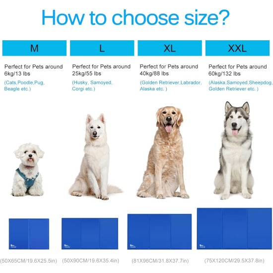 Cushion for Dogs 81 x 96 cm, Dog Mats, Cooling Mat for Dogs Cats, Dog Beds, Cat Beds, Cooling Pad for Pets, Cooling Blanket, Suitable for Home & Outdoor, Computer & Chair Sofa Mat Cooling Cushion for Dogs 81 x 96 cm, Dog Mats, Cooling Mat for Dogs Cats, Dog Beds, Cat Beds, Cooling Pad for Pets, Cooling Blanket, Suitable for Home & Outdoor, Computer & Chair Sofa Mat Cooling