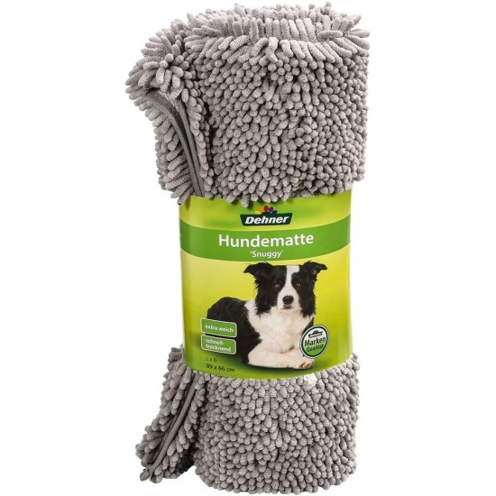 Dehner Lieblinge Snuggy Dog Mat, Approx. 89 x 66 cm, Polyester, Grey