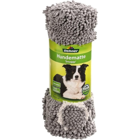 Dehner Snuggy Dog Mat, Approx. 76 x 53 cm, Polyester, Grey