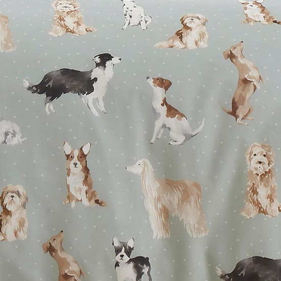 Dog Duvet Cover Double (200 x 200 cm) Reversible Design (Beige and Duck Egg Blue) Paw Print Duvet Cover Dog Print Shih Tzu French Bull and Poodle Dog Duvet Cover Double (200 x 200 cm) Reversible Design (Beige and Duck Egg Blue) Paw Print Duvet Cover Dog Print Shih Tzu French Bull and Poodle