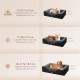 EHEYCIGA Orthopaedic Dog Bed for Large Dogs, Memory Foam Washable and Waterproof Dog Basket with 4 Edges, Non-Slip Dog Sofa, Grey, 106.5 x 76 x 18.5 cm EHEYCIGA Orthopaedic Dog Bed for Large Dogs, Memory Foam Washable and Waterproof Dog Basket with 4 Edges, Non-Slip Dog Sofa, Grey, 106.5 x 76 x 18.5 cm
