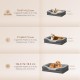 EHEYCIGA Orthopaedic Dog Bed for Large Dogs, Memory Foam Washable and Waterproof Dog Basket with 4 Edges, Non-Slip Dog Sofa, Grey, 106.5 x 76 x 18.5 cm EHEYCIGA Orthopaedic Dog Bed for Large Dogs, Memory Foam Washable and Waterproof Dog Basket with 4 Edges, Non-Slip Dog Sofa, Grey, 106.5 x 76 x 18.5 cm