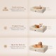 EHEYCIGA Orthopaedic Dog Bed for Small Dogs, Memory Foam Washable and Waterproof Dog Basket with 4 Edges, Non-Slip Dog Sofa, Grey, 76 x 51 x 16.5 cm EHEYCIGA Orthopaedic Dog Bed for Small Dogs, Memory Foam Washable and Waterproof Dog Basket with 4 Edges, Non-Slip Dog Sofa, Grey, 76 x 51 x 16.5 cm