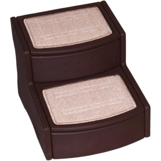 Easy Step II Pet Stairs, 2 Steps for Cats/Dogs up to 38 kg, Portable, Removable, Washable Carpet Step, Essential Grey Easy Step II Pet Stairs, 2 Steps for Cats/Dogs up to 38 kg, Portable, Removable, Washable Carpet Step, Essential Grey
