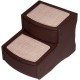Easy Step II Pet Stairs, 2 Steps for Cats/Dogs up to 38 kg, Portable, Removable, Washable Carpet Step, Essential Grey