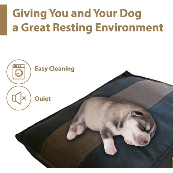 Ellie-Bo Black & Brown Stripe Dog Bed Replacement Cover 87cm x 57cm Large Ellie-Bo Black & Brown Stripe Dog Bed Replacement Cover 87cm x 57cm Large