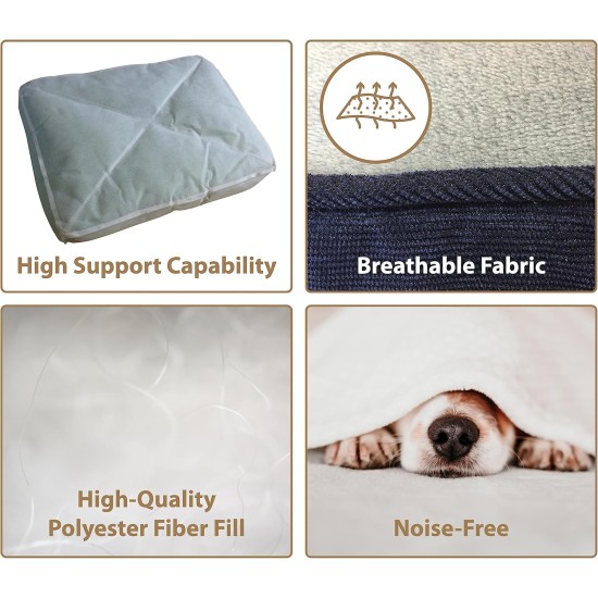 Ellie-Bo Replacement Cow Hide Dog Bed Cover, 87 x 57 cm, Large Ellie-Bo Replacement Cow Hide Dog Bed Cover, 87 x 57 cm, Large