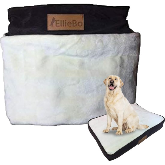 Ellie-Bo Replacement Dog Bed Cover Corduroy with Faux Fur Topping, 48-Inch, 117 x 75 cm, 2X-Large, Brown/Cream Ellie-Bo Replacement Dog Bed Cover Corduroy with Faux Fur Topping, 48-Inch, 117 x 75 cm, 2X-Large, Brown/Cream