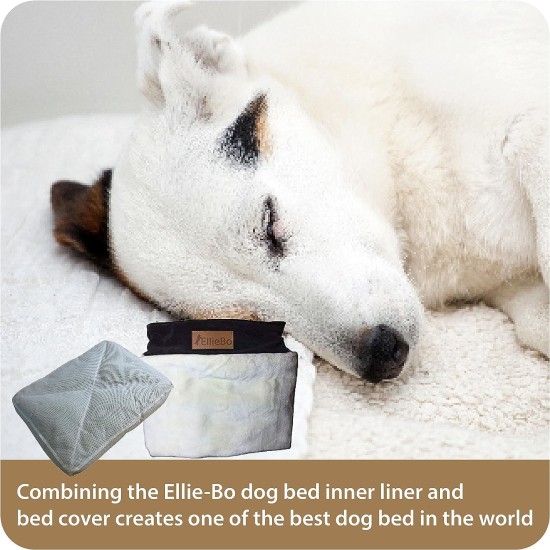 Ellie-Bo Replacement Dog Bed Cover Corduroy with Faux Fur Topping, 48-Inch, 117 x 75 cm, 2X-Large, Brown/Cream Ellie-Bo Replacement Dog Bed Cover Corduroy with Faux Fur Topping, 48-Inch, 117 x 75 cm, 2X-Large, Brown/Cream