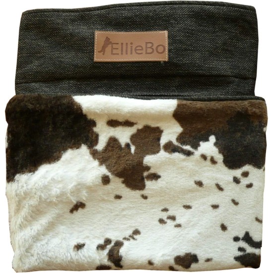 Ellie-Bo Replacement Dog Bed Cover in Cow Hide Design, 48-Inch, 117 x 75 cm, 2X-Large
